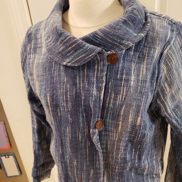 Eastern Serenity Blue Jacket Size Medium - Picture 2 of 8